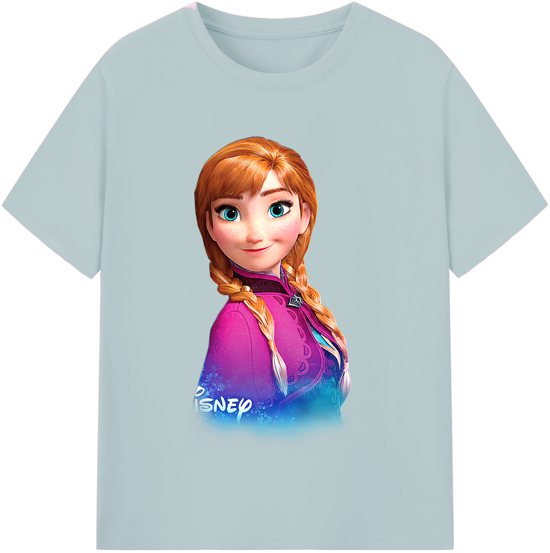 （画像用） アナと雪の女王 アンナ エルサ Frozen Anna Elsa 綿100％半袖Tシャツ（フロントプリント）